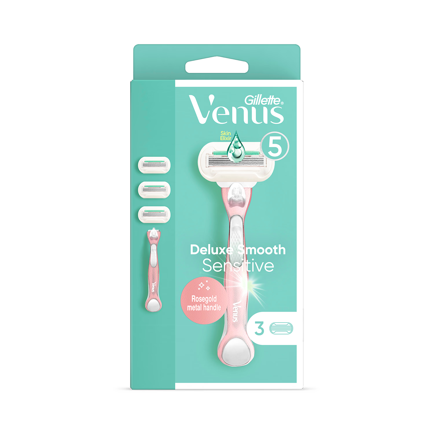 Venus Deluxe Smooth razor blade refills, UK version