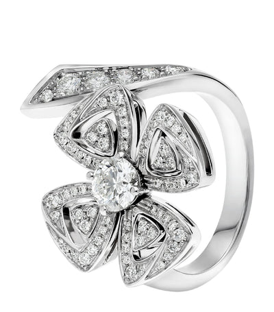 Harrods Bvlgari Fiorever White Gold and Diamond Ring- Buy online at McGrocer