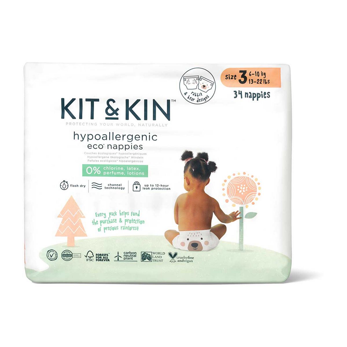 Kit & Kin Eco Nappies Size 3, 32 pack, 6-10kg/13-22lbs Toys & Kid's Zone Boots   