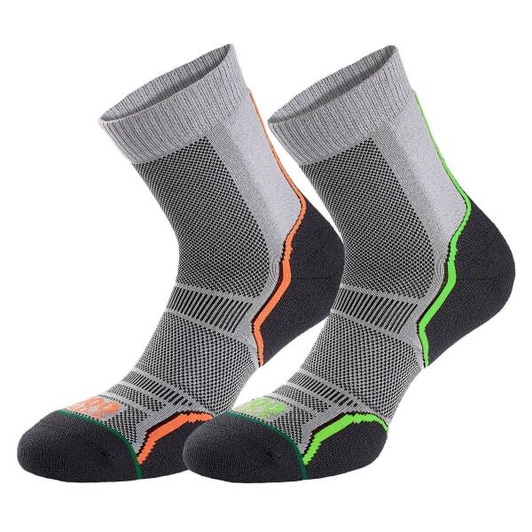 1000 Mile mens trail socks single layer twin pack - British product