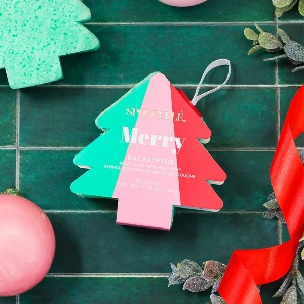 Spongellé tree-shaped ornament buffer Merry Eucalyptus, UK version