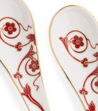 Wedgwood bone china soup spoons with gold trim, UK version