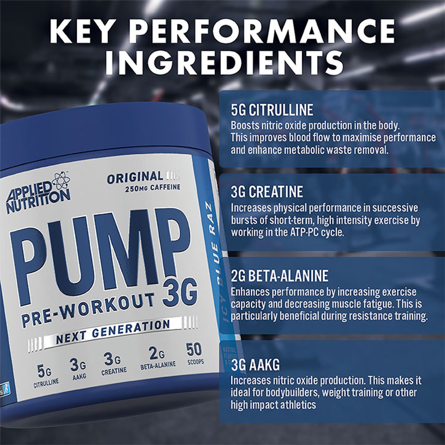 Applied Nutrition Pump Pre-Workout Fruit Burst 375g - British product