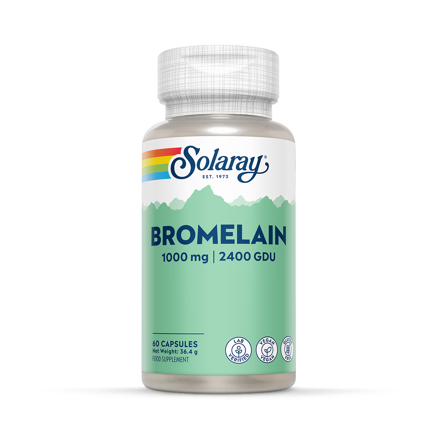 Solaray Bromelain 1000mg supplement 60 capsules - British product