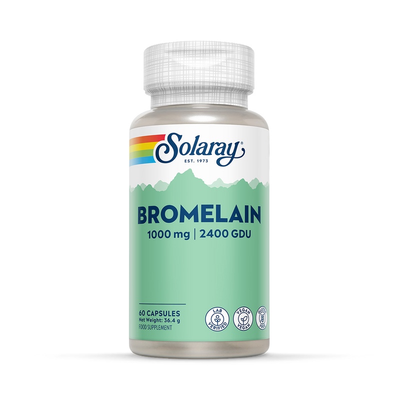 Solaray Bromelain 1000mg supplement 60 capsules - British product