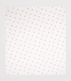 Rosa & Blue hearts baby blanket bamboo organic cotton - British product
