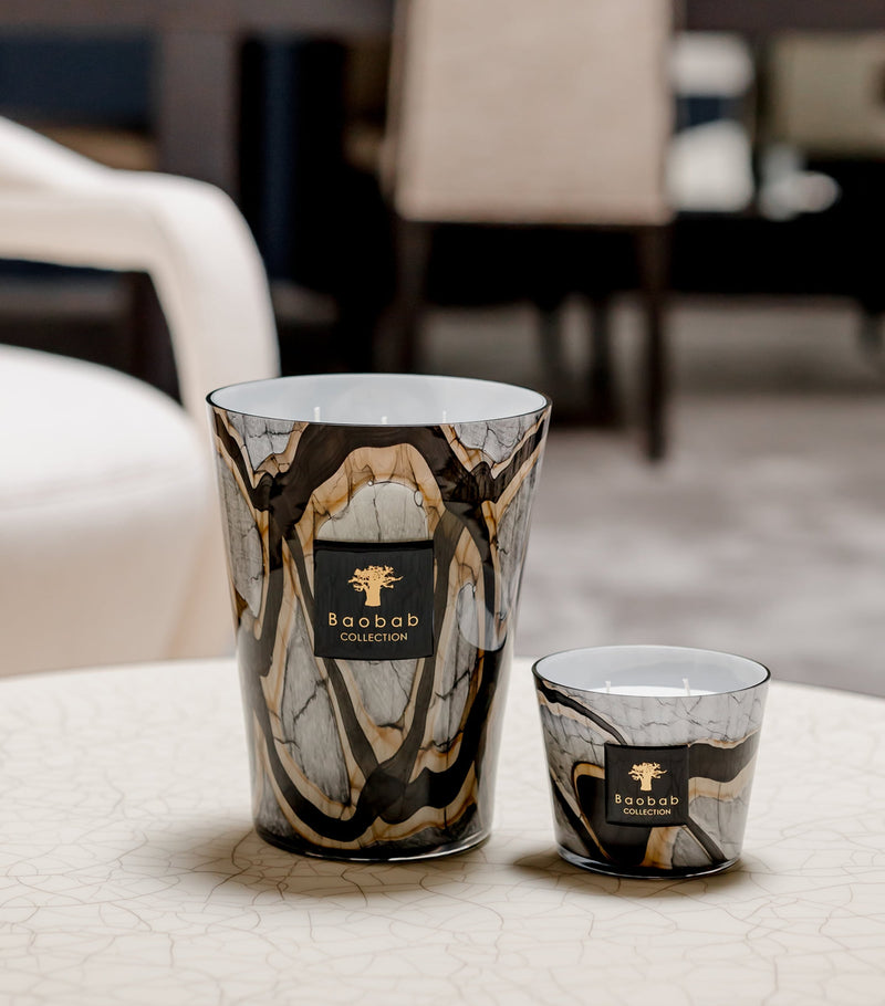 Baobab Collection marble candle 16cm - British product