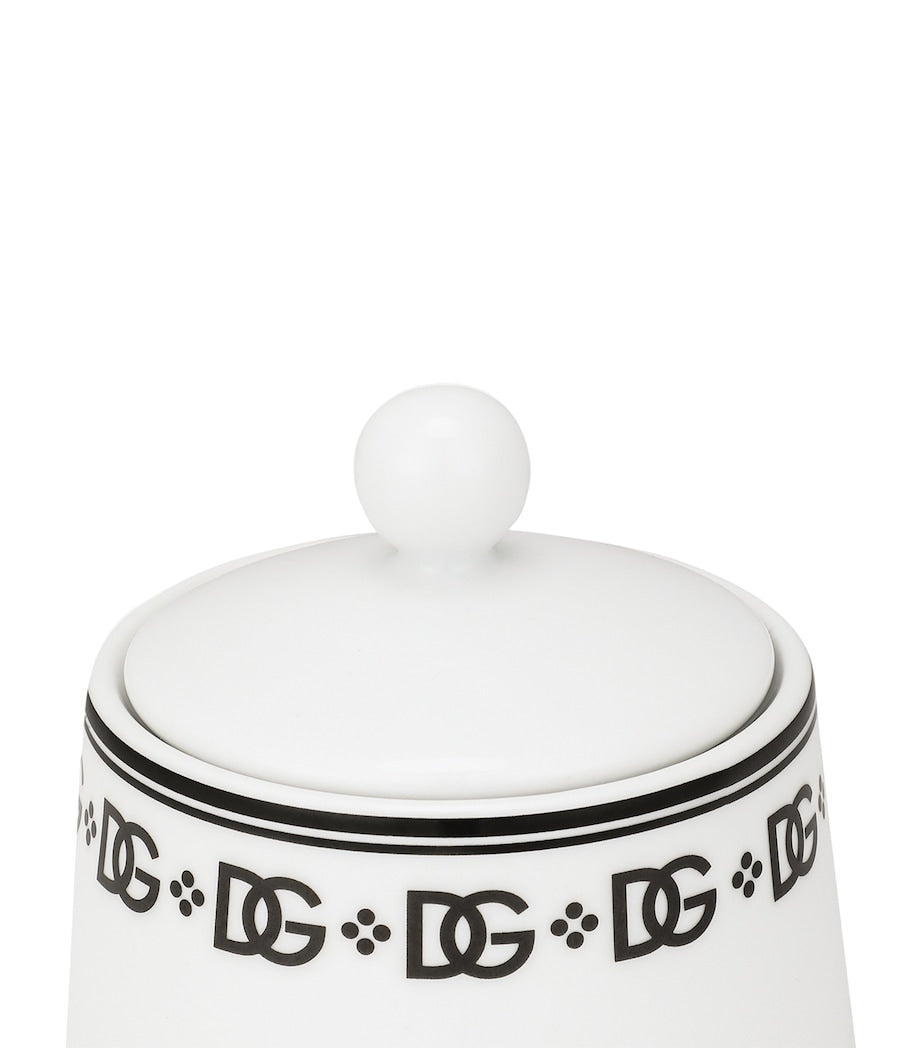 Dolce&Gabbana Casa porcelain sugar bowl with lid, 10cm diameter - British product