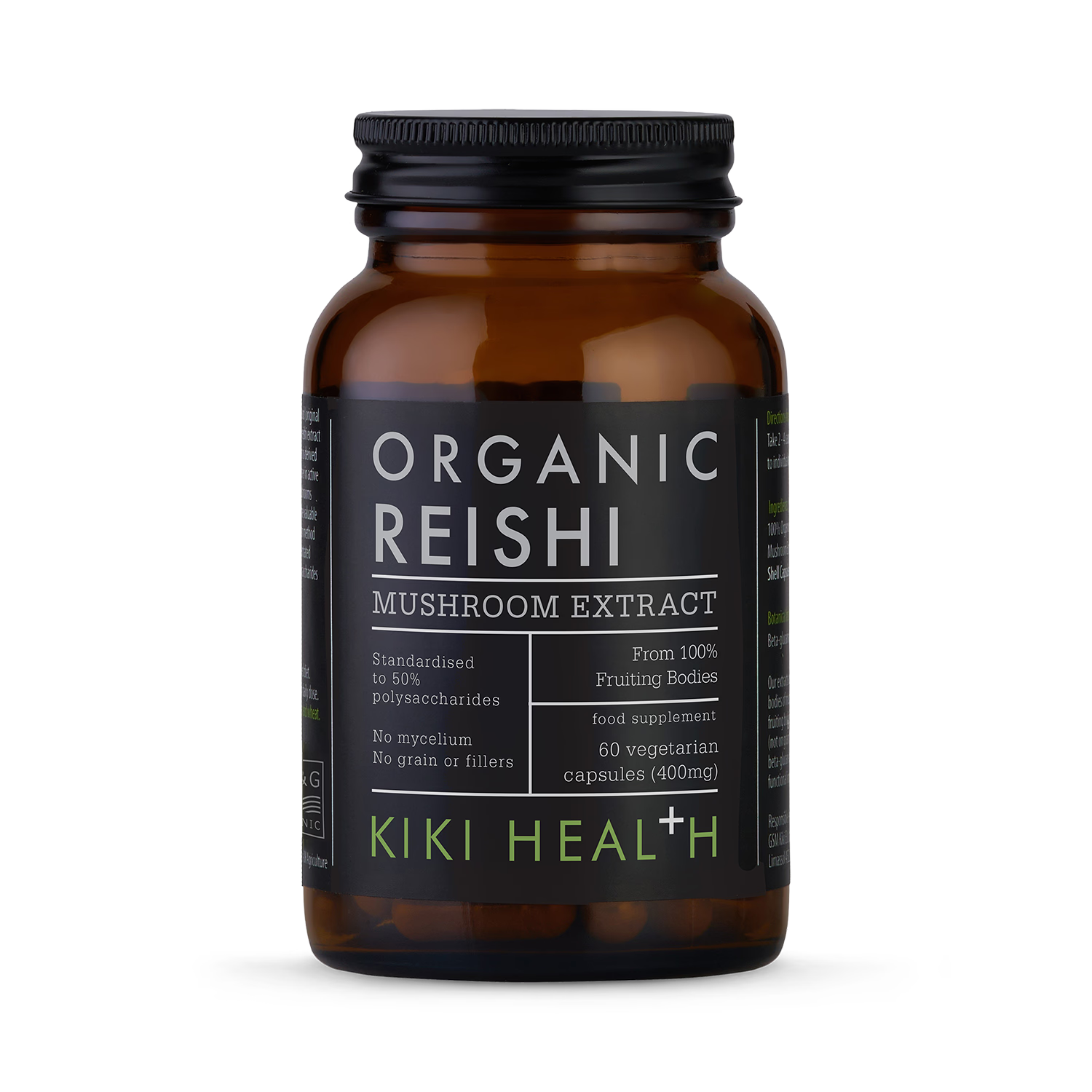 KIKI Health organic reishi mushroom extract 60 vegicaps - British product