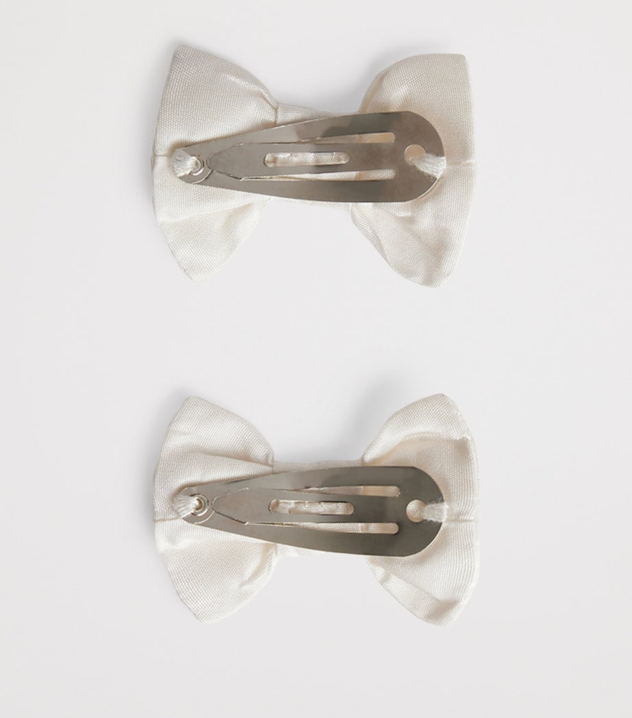 Bonpoint bow hair clips set of 2 cotton, UK version