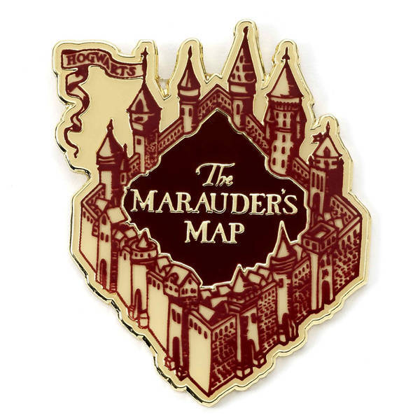 Harry Potter enamel Marauder's Map badge (British brand)