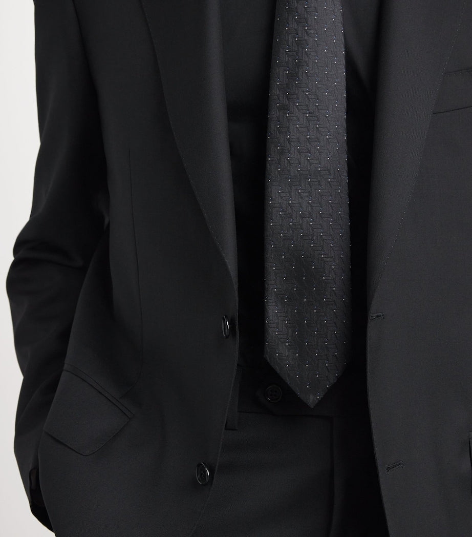 Emporio Armani silk jacquard tie 8cm - British product