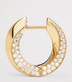 Engelbert Aurea Spira Creoles earrings in yellow gold with diamonds - British product