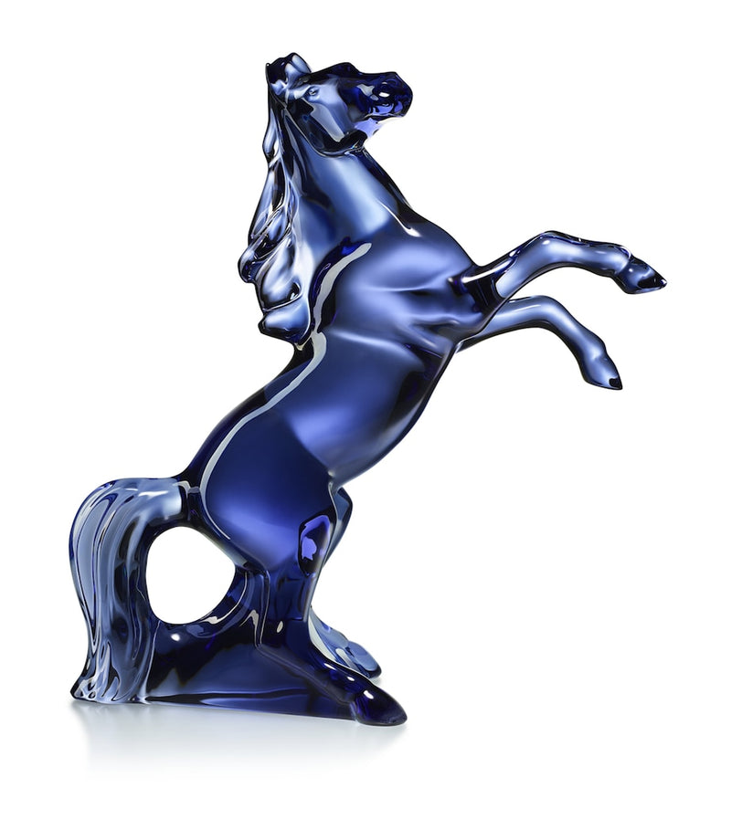 Baccarat crystal horse Marengo Midnight ornament, UK version