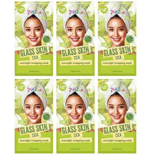 7th Heaven Glass Skin Cica 6-pack overnight mask, UK version