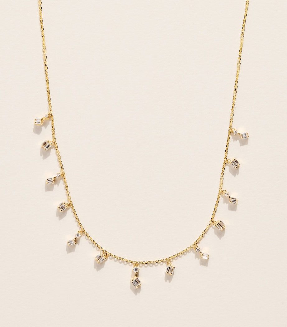 Suzanne Kalan cascade diamond necklace yellow gold (British brand)