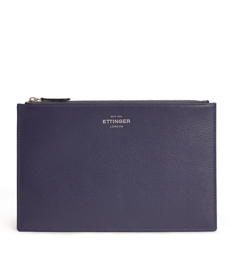 Ettinger Capra leather travel pouch (British brand)