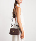 Sandro Paris mini suede top-handle bag (British brand)