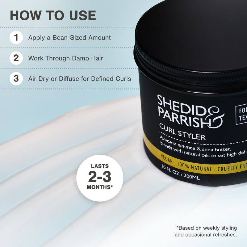 Shedid & Parrish curl styler 300ml, imported from the UK