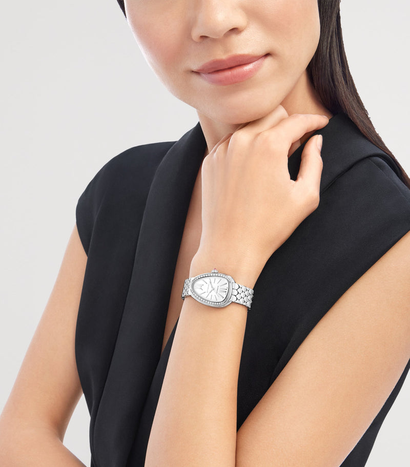 Bvlgari Serpenti Seduttori watch 34mm stainless steel diamonds, imported from the UK