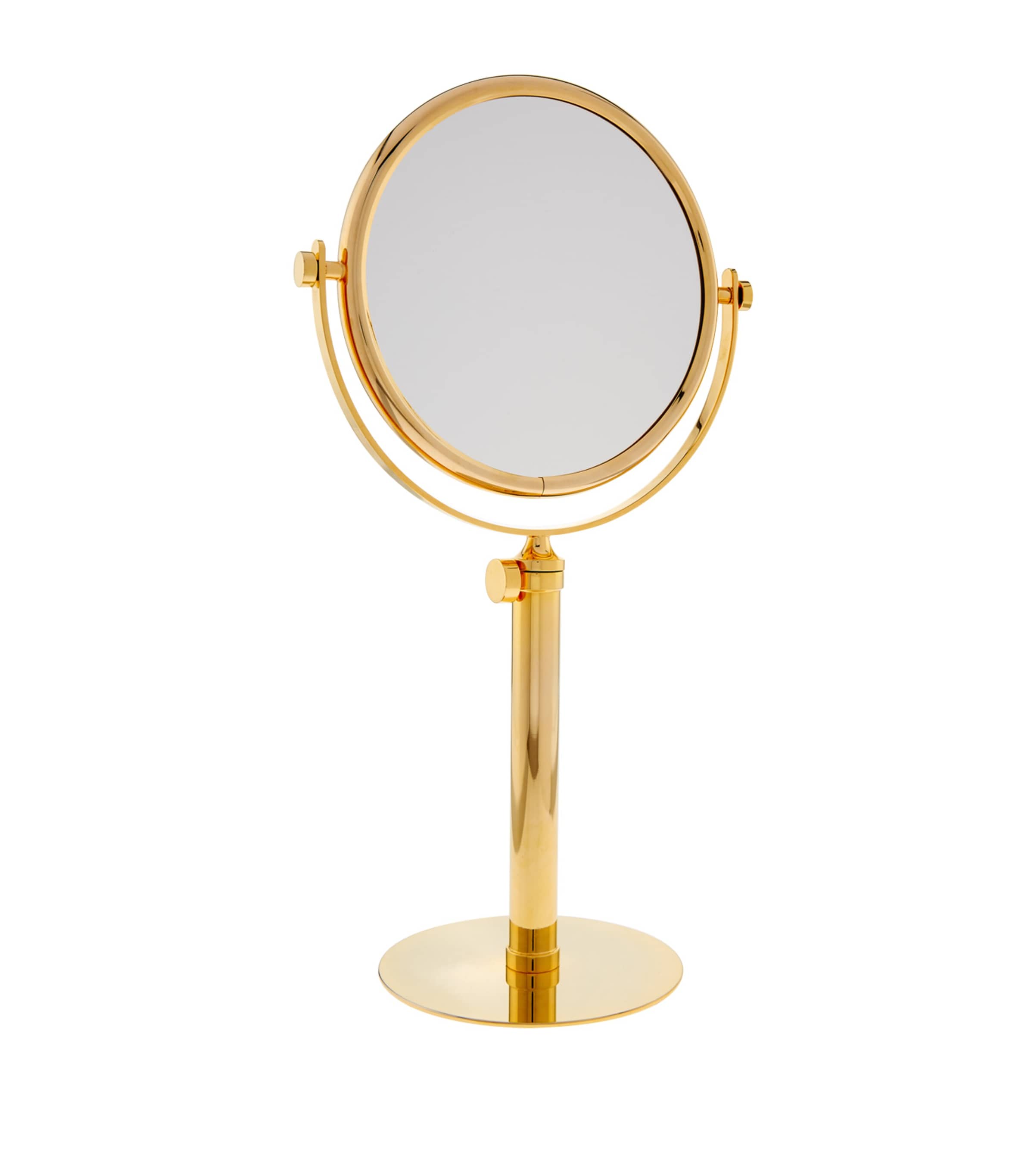 Zodiac double-sided circle table mirror with gold-plated edge (British brand)