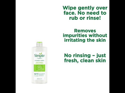 Superdrug Simple Micellar Rensevann Choose Kindness Limited Edition Ansiktsrens 400ml- Kjøp online hos McGrocer