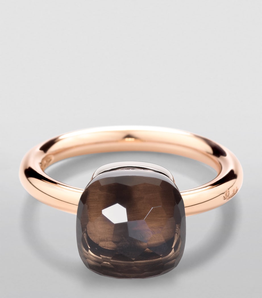 Pomellato Nudo ring mixed gold smoky quartz - British product