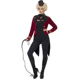 Smiffys red ringmaster costume with mini top hat, UK version