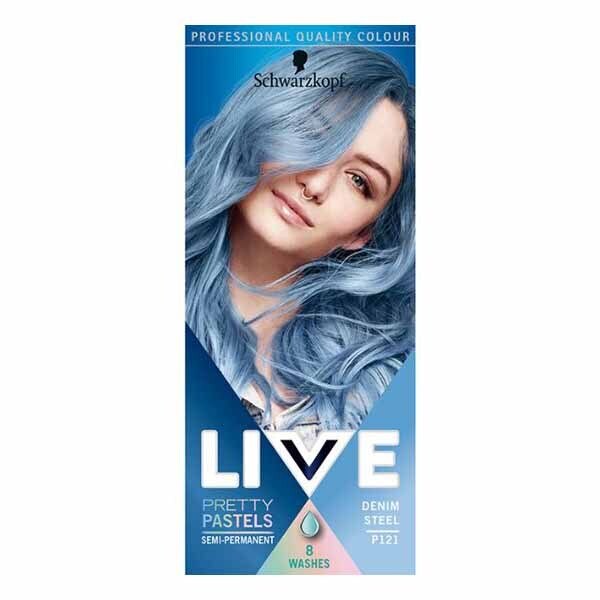 LIVE Pretty Pastels Semi-permanent Blue Hair Dye Denim Steel GOODS Superdrug Denim Steel P121  