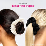 Brushworks lace scrunchies black and white 2 pack - British product