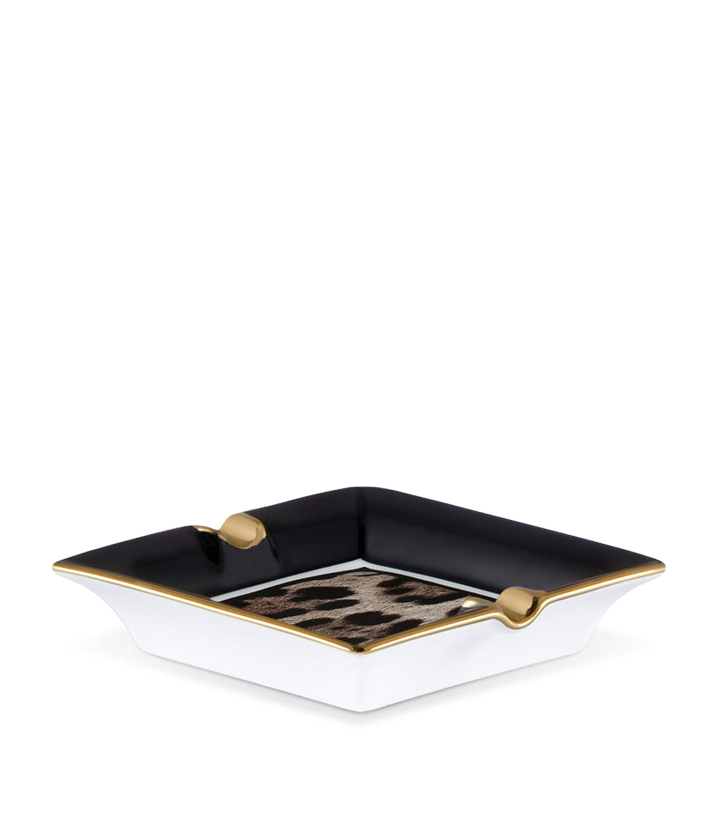 Dolce&Gabbana Casa leopard print porcelain ashtray - British product