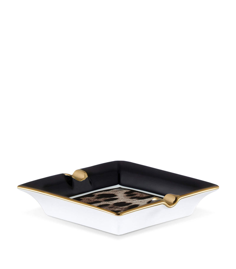 Dolce&Gabbana Casa leopard print porcelain ashtray - British product
