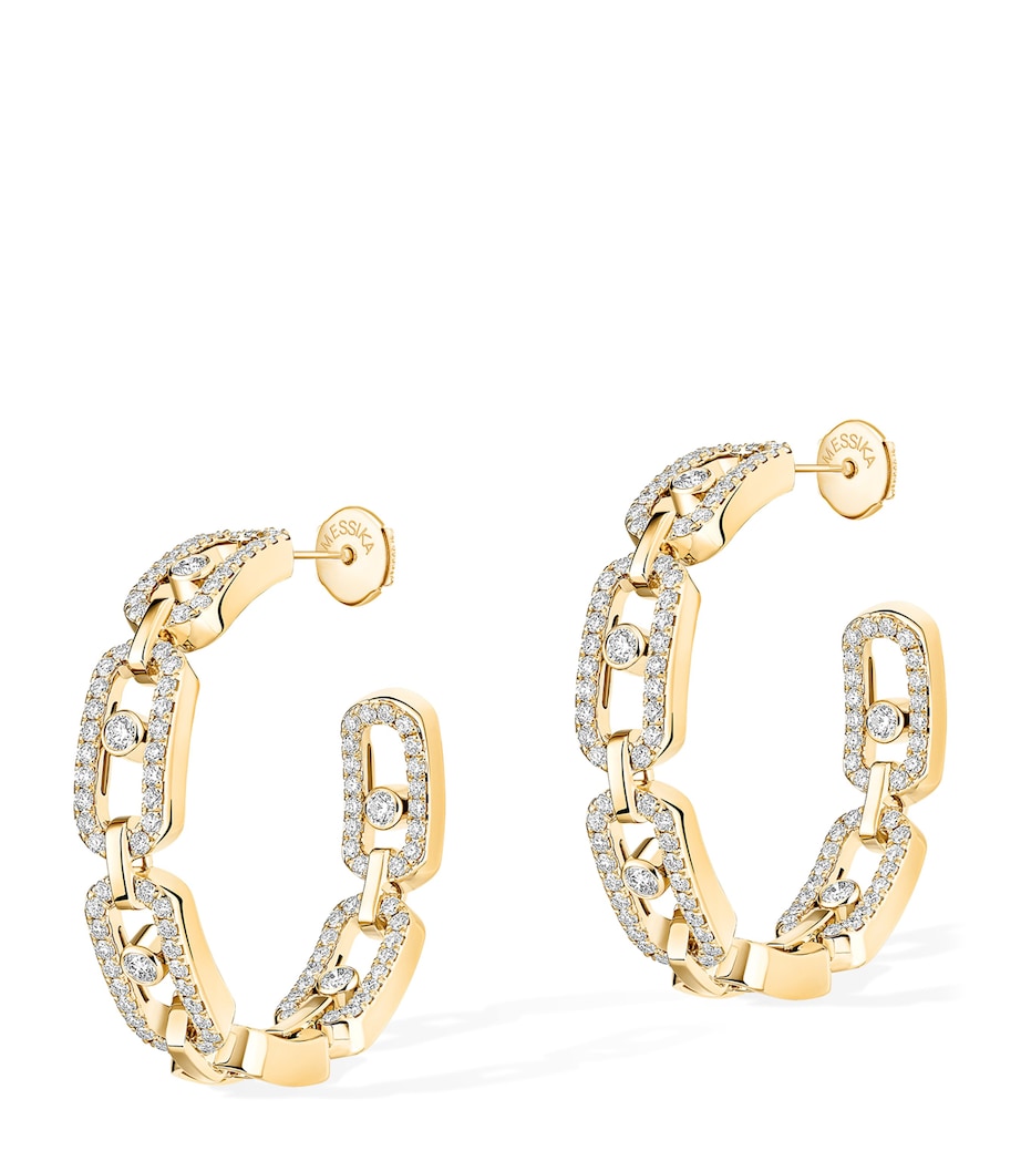 Messika Move Link hoop earrings yellow gold diamond 0.86ct - British product