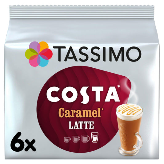 Tassimo Costa Caramel Latte Coffee Pods x6 All coffee machine pods Sainsburys   