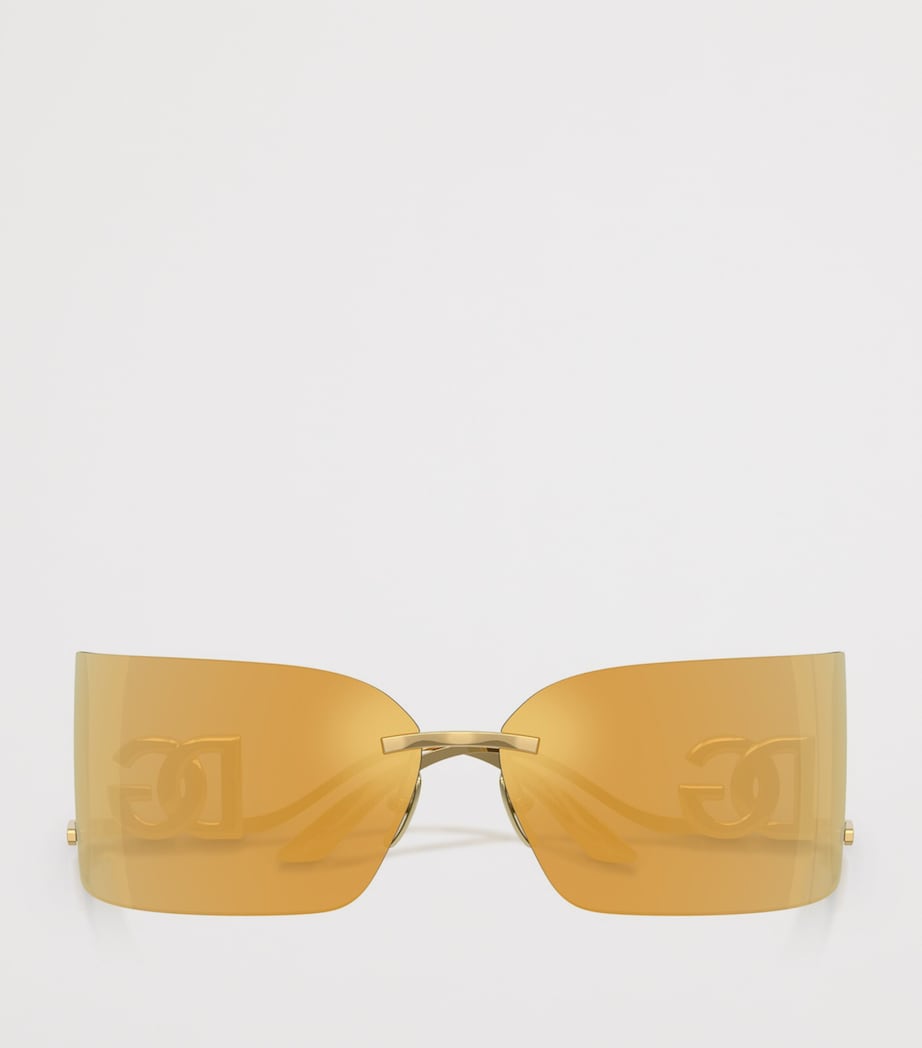 Dolce&Gabbana metal gold-tone mirrored sunglasses, imported from the UK