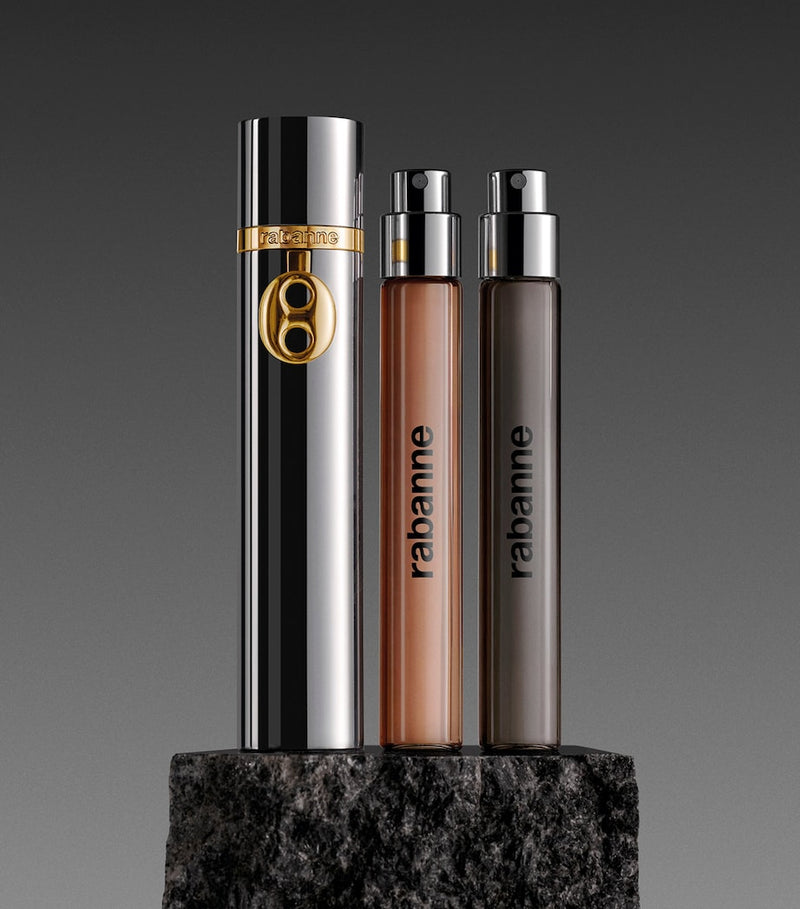 Rabanne travel case protective for 15ml perfume bottles (British brand)
