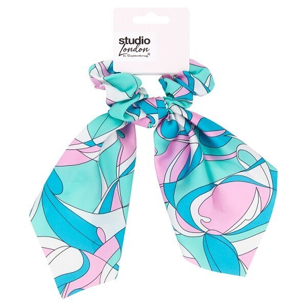 DNR Studio London Printed Scarf Scrunchie Purple GOODS Superdrug   