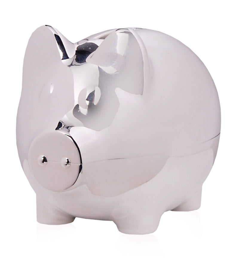 English Trousseau Kids Silver Plated Piggy Bank Pink - British product