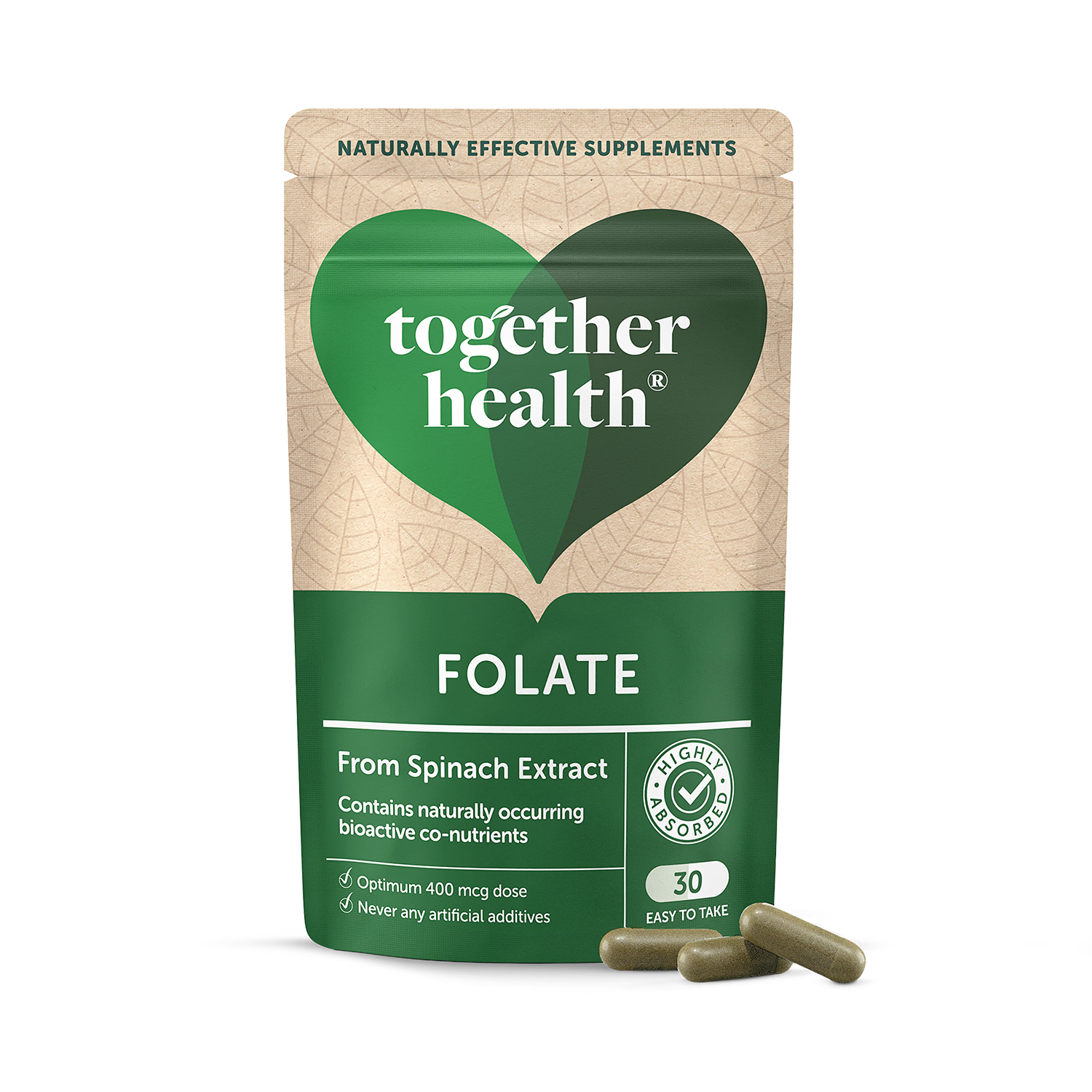 Together Health folate supplement 30 capsules - British product