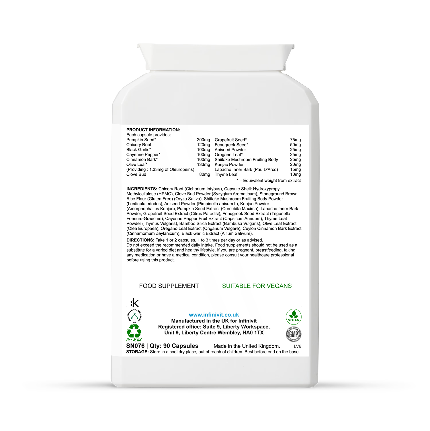 InfiniVit Healthy Colon Formula 90 capsules, UK version