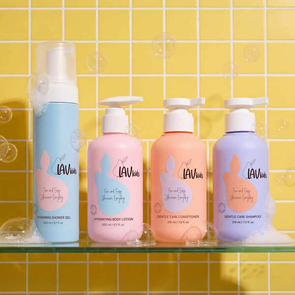 Lav-Kids essential shower bundle, imported from the UK