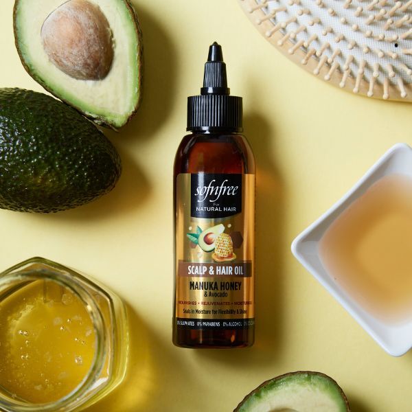 SNF Naturals scalp and hair oil with Manuka honey and avocado (British brand)