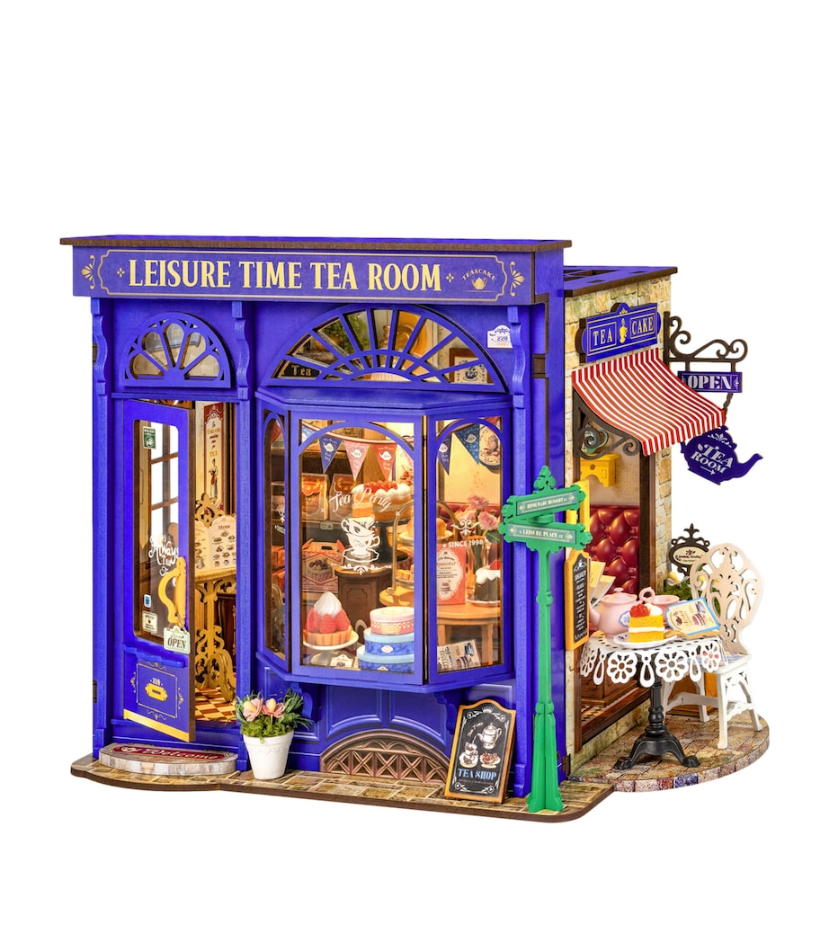 Robotime Leisure Time Tea Room Set model kit, imported from the UK
