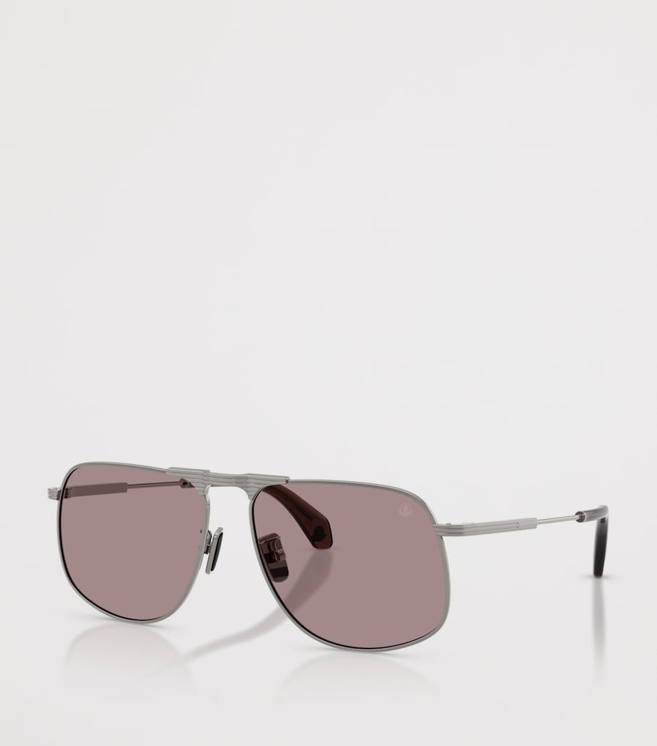 Moncler Vitessa pilot sunglasses steel frame (British brand)