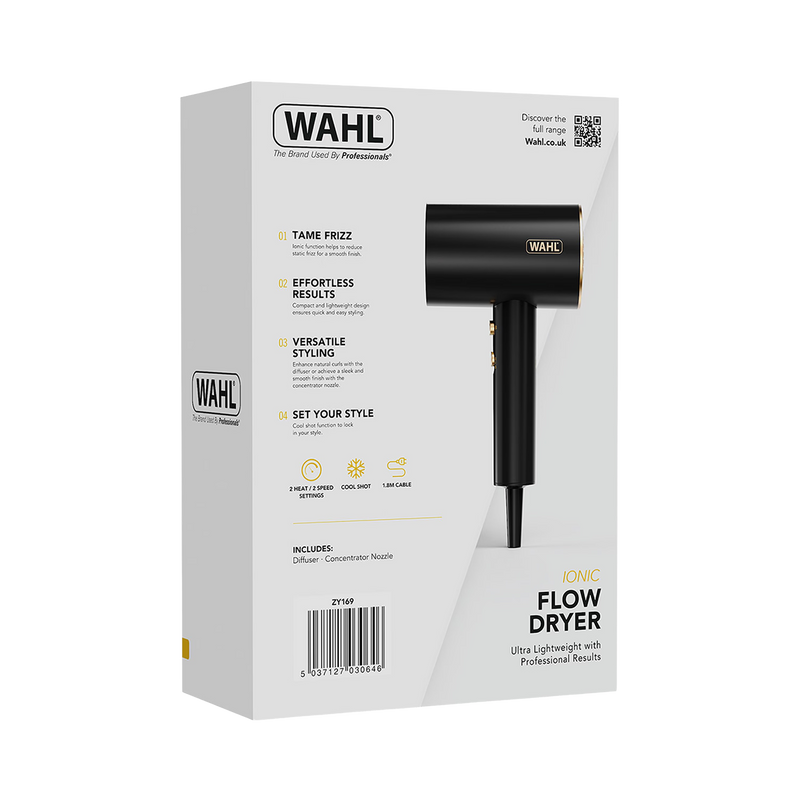 Wahl Ionic Flow hairdryer 2100W, UK version