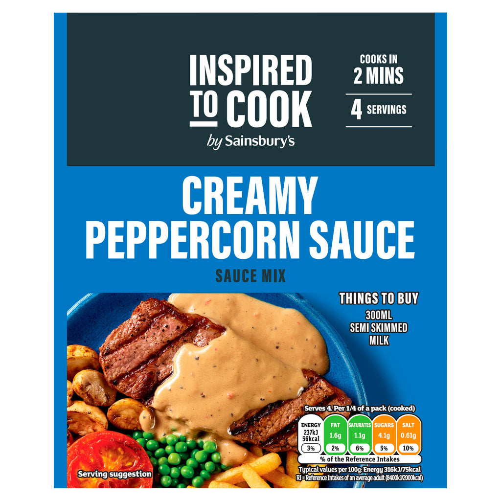 Sainsbury's Creamy Peppercorn Sauce Mix, Inspired to Cook 25g