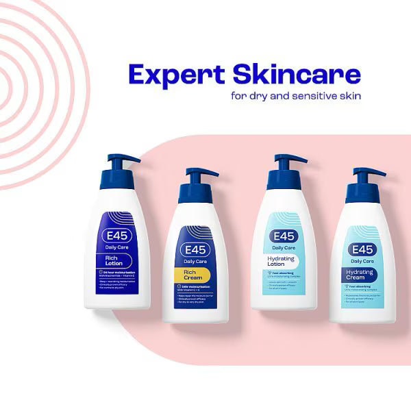 E45 Rich 24h Lotion with pump 400ml - British product