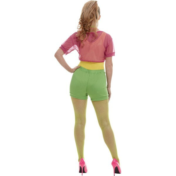 Smiffys Let's Get Physical girl costume leotard crop top shorts headband, imported from the UK