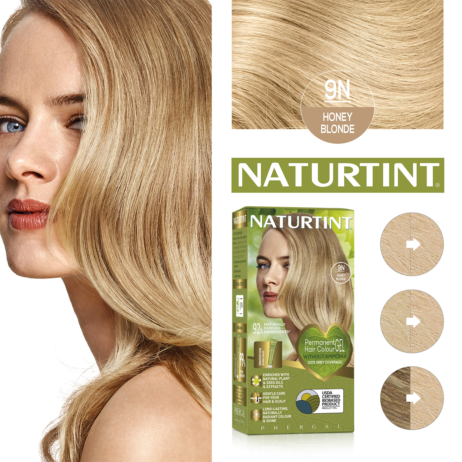 Naturtint permanent hair colour 9N Honey Blonde, UK version