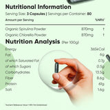 WeightWorld organic spirulina and chlorella capsules 240 count, imported from the UK